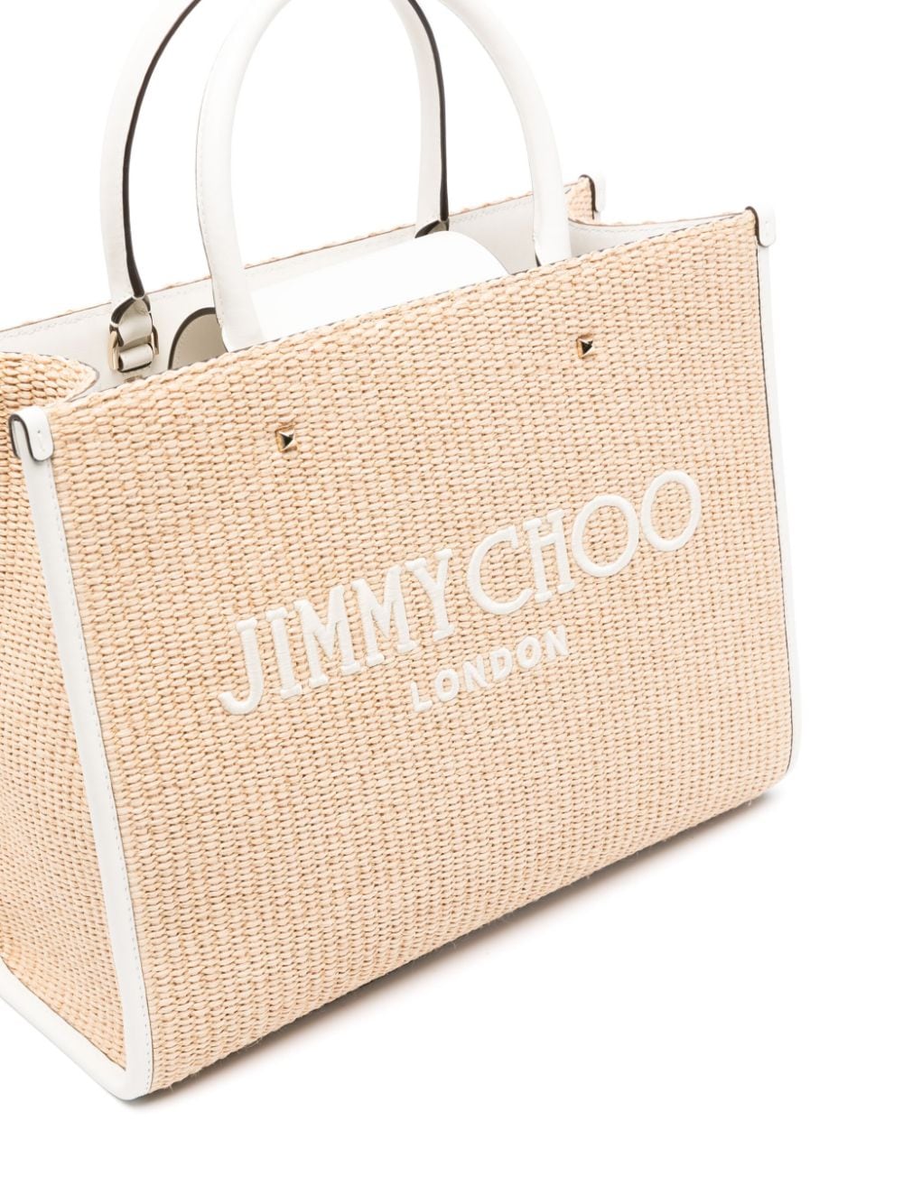Shop Jimmy Choo Medium Avenue Tote Bag In Neutrals