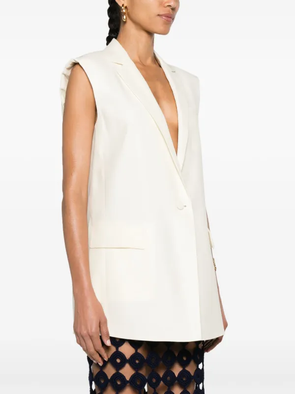 ラスト★ ファビアナフィリッピ　ベスト Fabiana Filippi シングルブレスト ベスト | ニュートラル