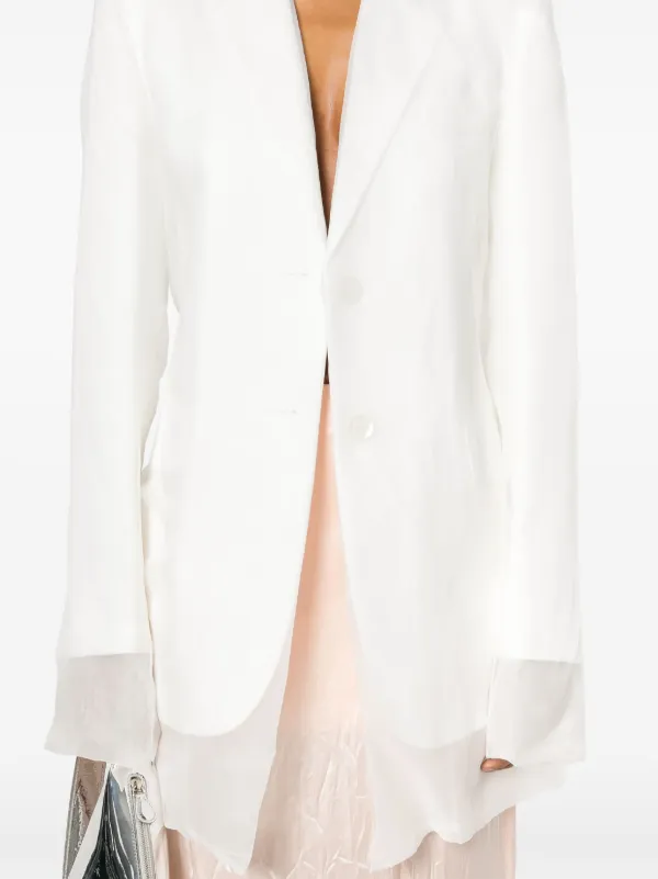 ジャケット SPORTMAX White Silk Acacia1234 Blazer ACACIA SINGLE BREASTED BLAZER for Women - Sportmax | Biffi