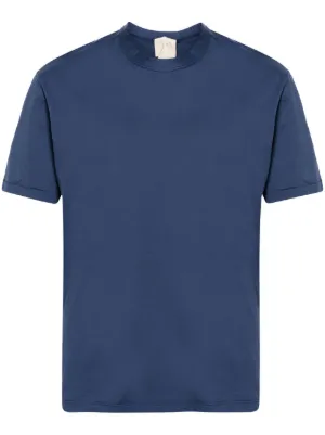 Tシャツ・カットソー Ten-C Navy blue cotton t-shirt  (23CTCUH02089A06021 888) Ten C Outlet: T-shirt men - Blue | Ten C t-shirt