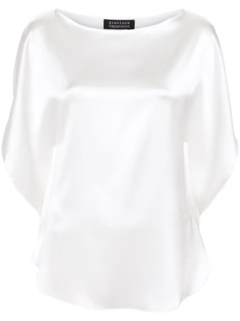 Gianluca Capannolo boat-neck satin blouse