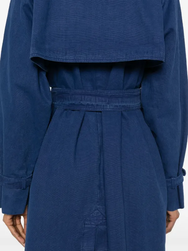 【送料&関税込】Max Mara calao Trench Coat Calao cotton canvas trench coat in blue - Max Mara | Mytheresa