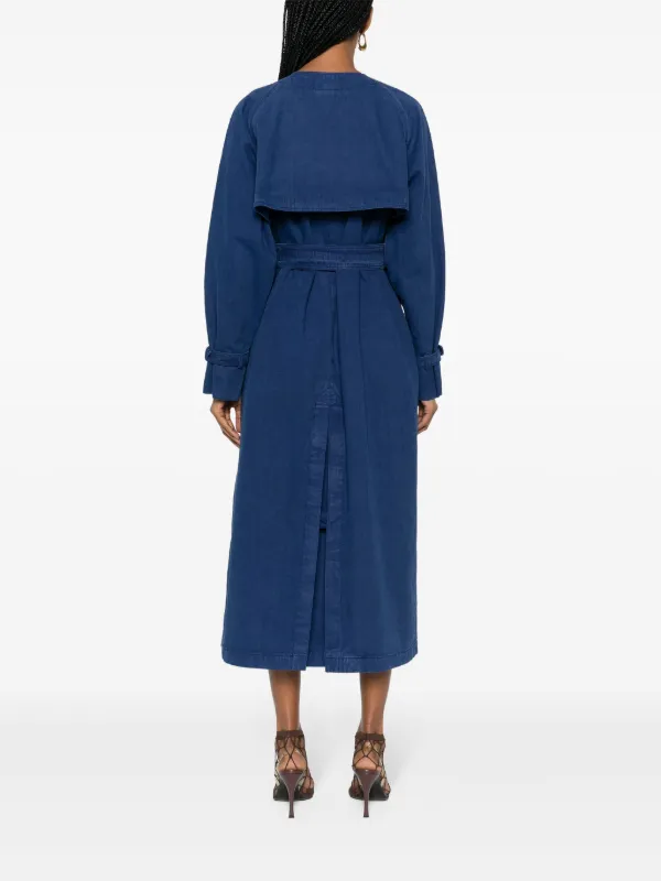 コート Max Mara SS24 'Calao' trench coat (CALAO 010) Max Mara Calao Canvas Trench Coat | Blue | FARFETCH
