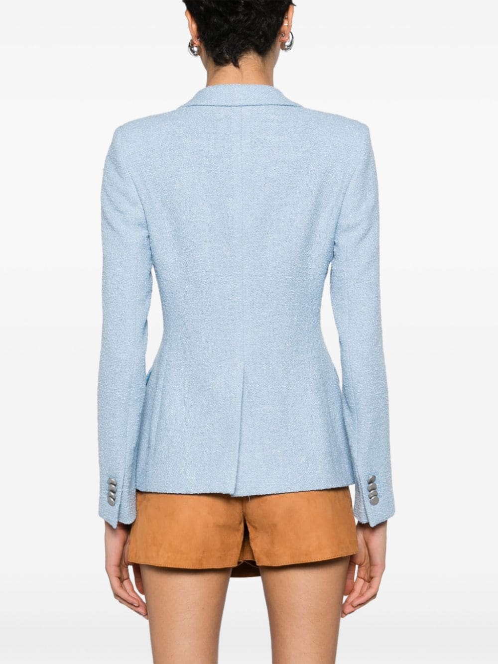 Shop Tagliatore Jalbar Textured Blazer In Blue