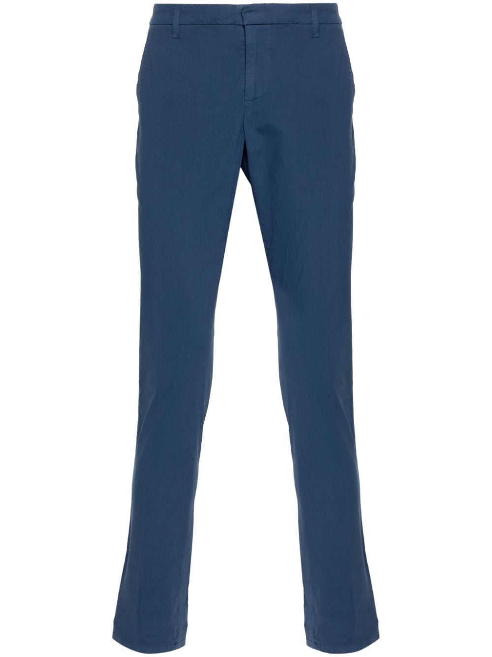 Dondup Cotton Tapered Chino Trousers In Blue