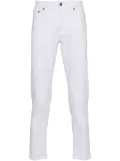 DONDUP logo-print tapered jeans - White
