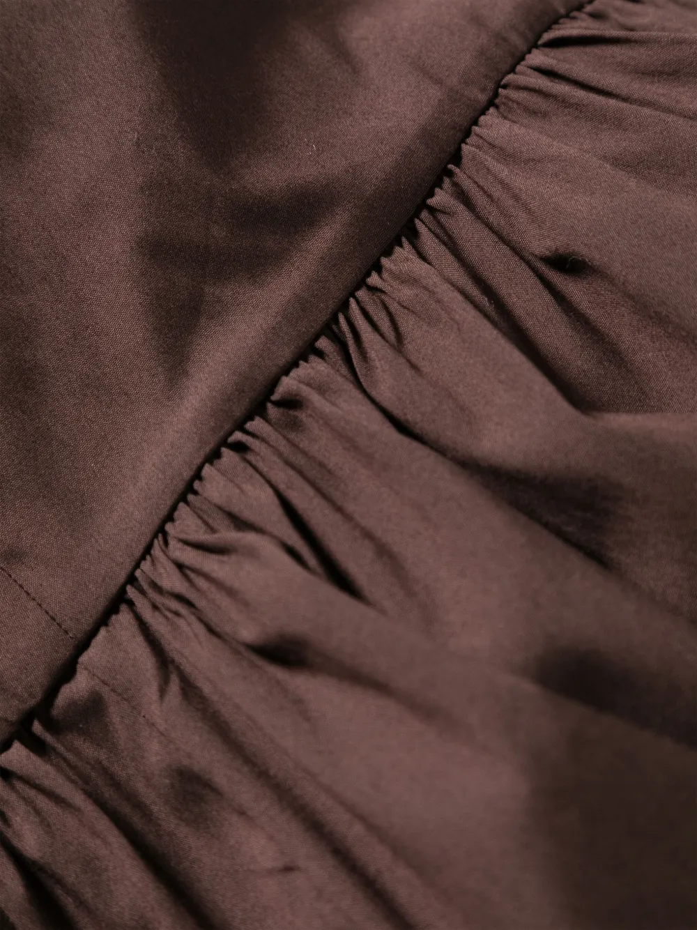 Max Mara V-neck Poplin Midi Dress In Brown