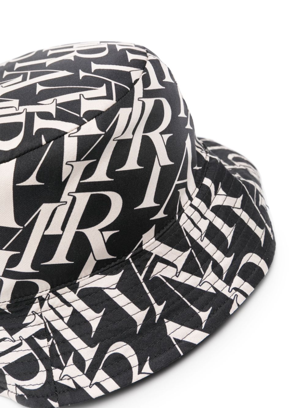 Shop Amiri Embroidered-logo Reversible Bucket Hat In Black