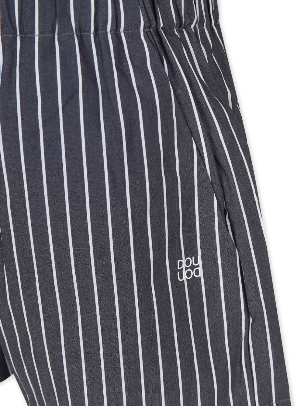 Shop Douuod Gianduiotto Striped Shorts In Black