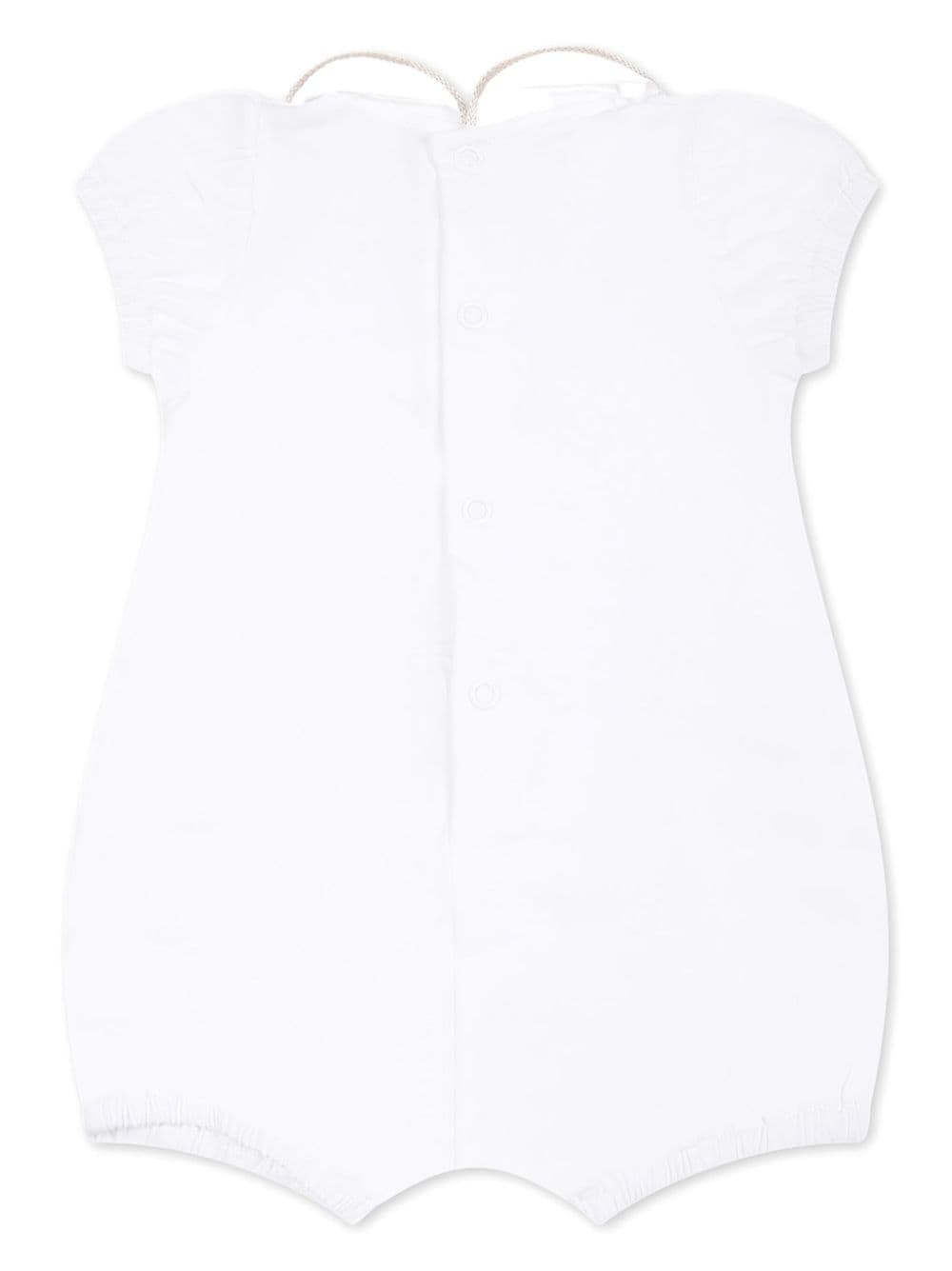 Shop Little Bear Embroidered Cotton Shorties In White