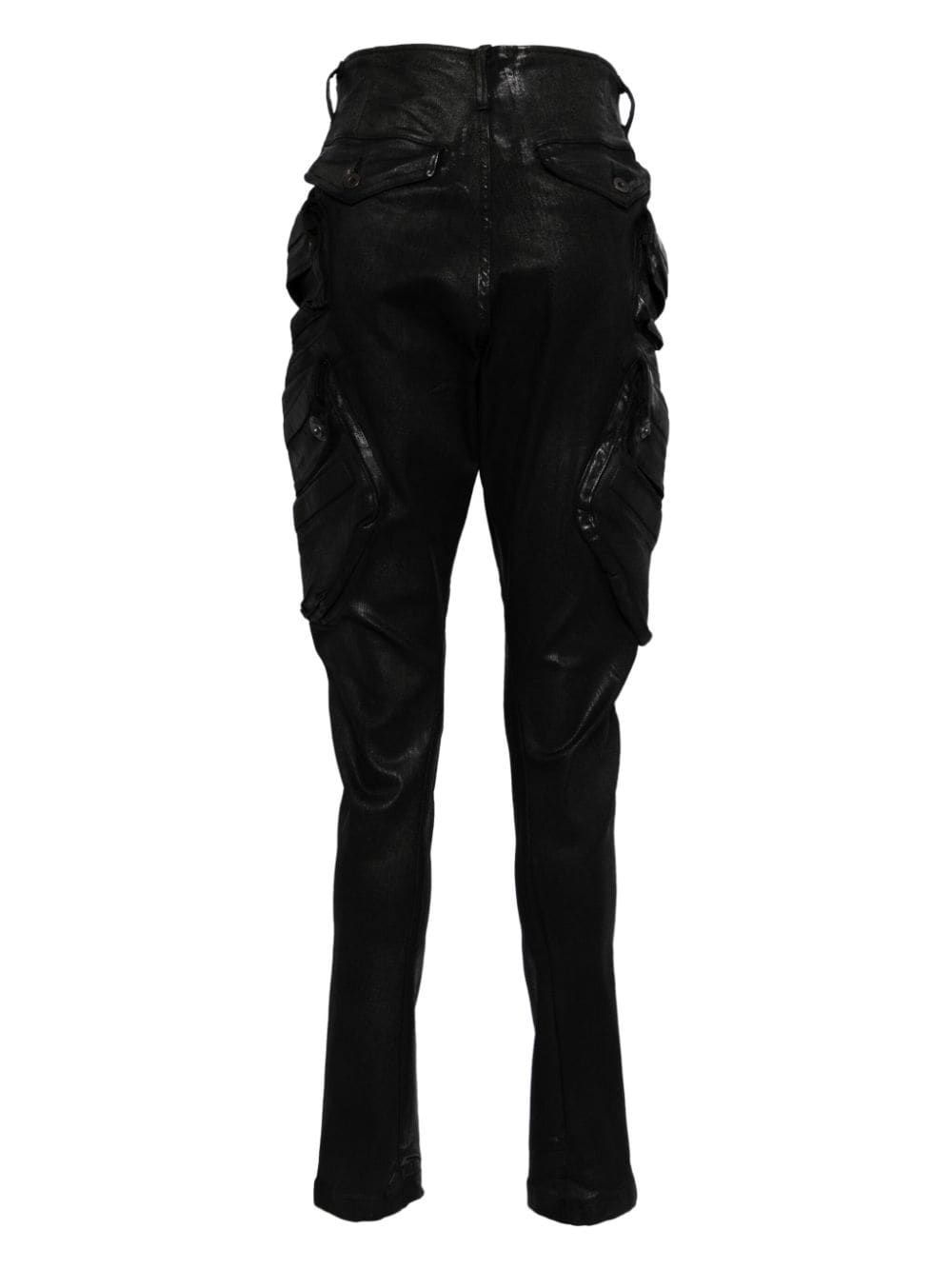 Julius drop-crotch cotton blend trousers - Zwart