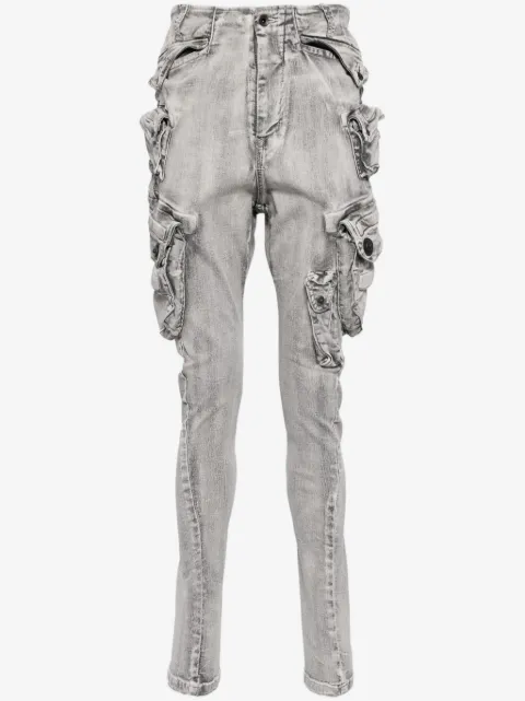 Julius drop-crotch cotton blend trousers