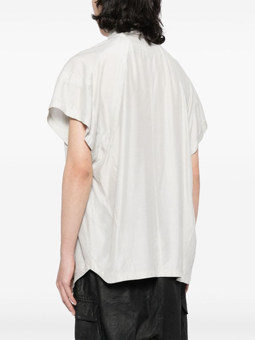 Shop Julius Panelled Short-sleeved Shirt In Grey