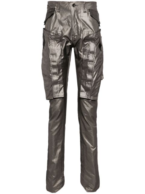 Julius Gasmask coated-finish cargo trousers