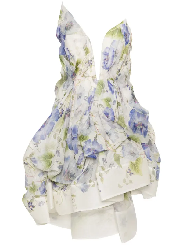chinese dress ladies Zimmermann Natura Buttoned Mini Dress Khaki Paisley main image 1
