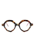 Kuboraum P18 geometric-frame glasses - Black