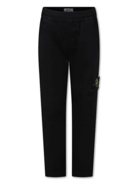 Stone Island Junior Pantaloni con applicazione Compass