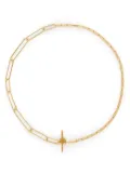 Otiumberg Paperclip two-chain necklace - Gold