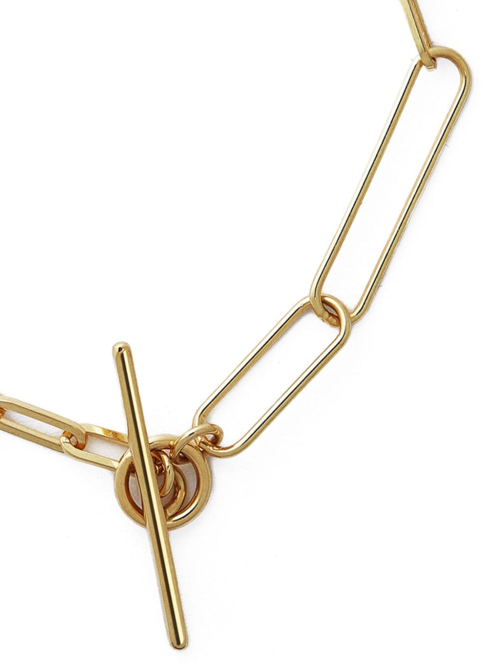 Shop Otiumberg Asymmetric Paperclip-chain Bracelet In Gold