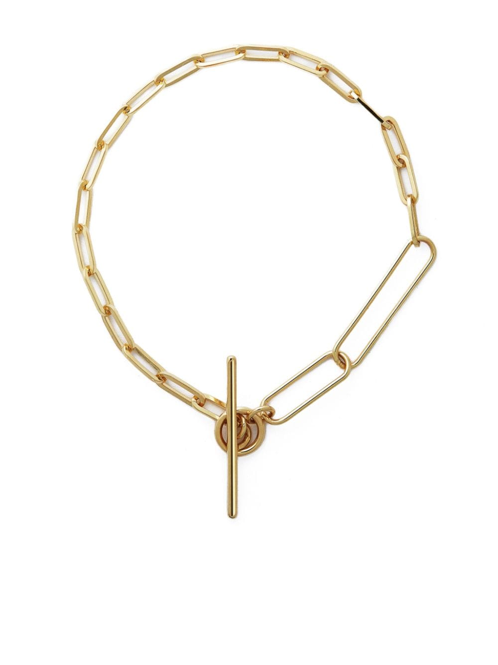 Otiumberg Asymmetric Paperclip-chain Bracelet In Gold