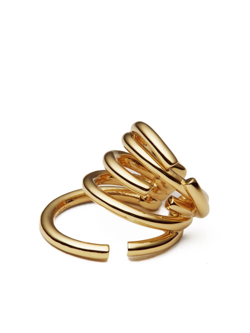 Otiumberg Chaos Polished Ear Cuff In Gold