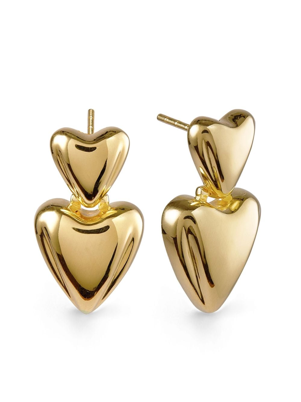 Otiumberg Heart Stud Earrings In Gold