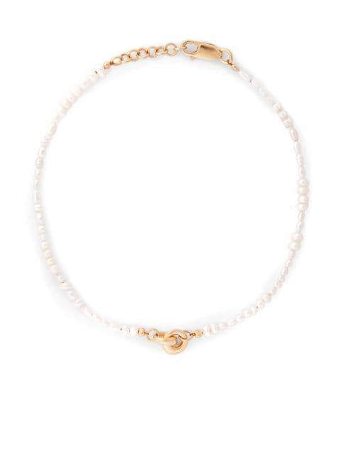 Otiumberg Link Up beaded pearl anklet