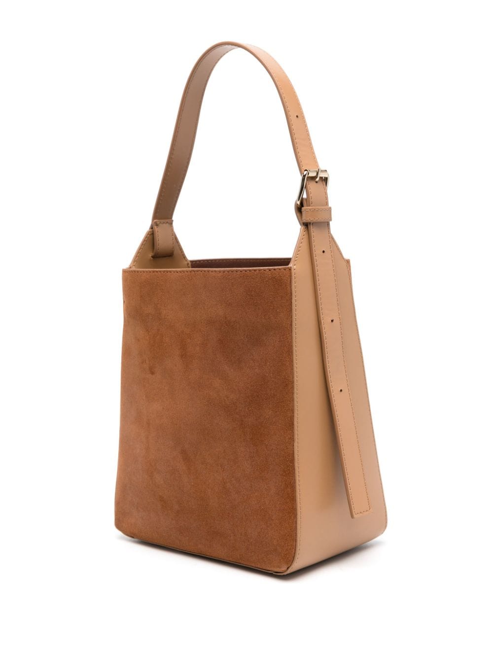 Shop Apc Small Virginie Leather Tote Bag In Brown
