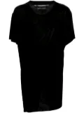 Julius draped round-neck T-shirt - Black