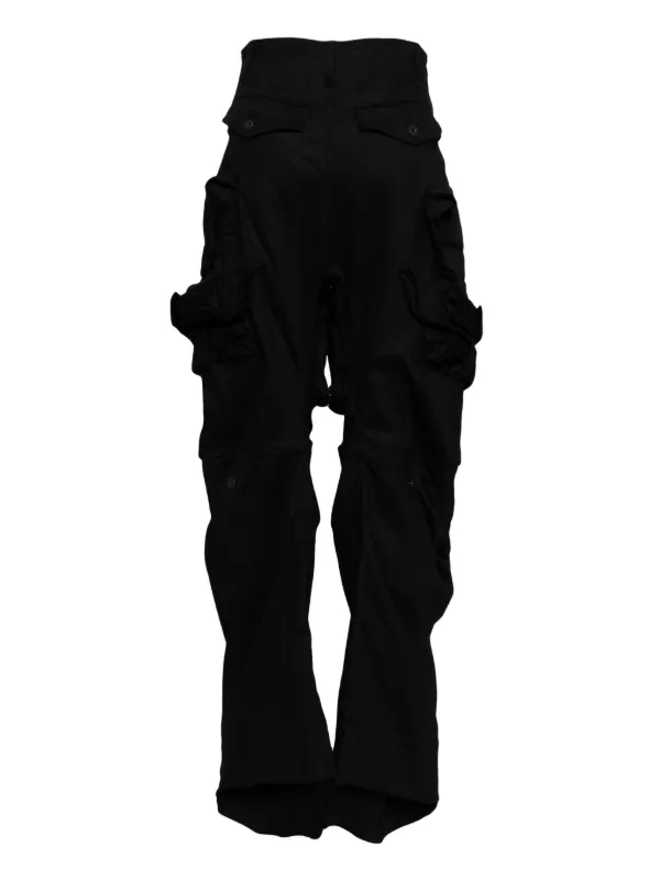 JULIUSブラックカーゴパンツ Julius Gasmask カーゴパンツ | ブラック | FARFETCH JP