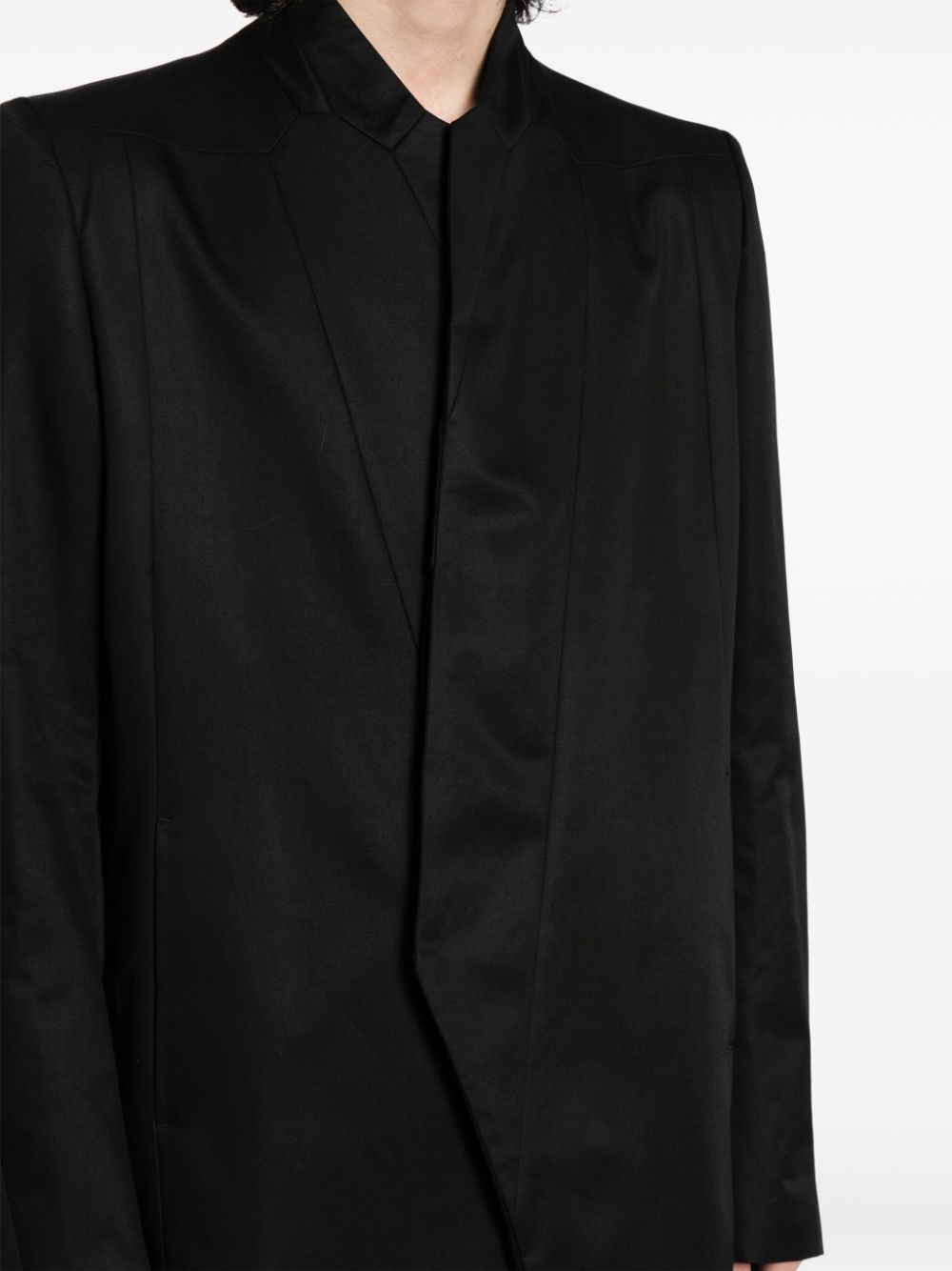 Shop Julius Prism Stand-collar Blazer In Black