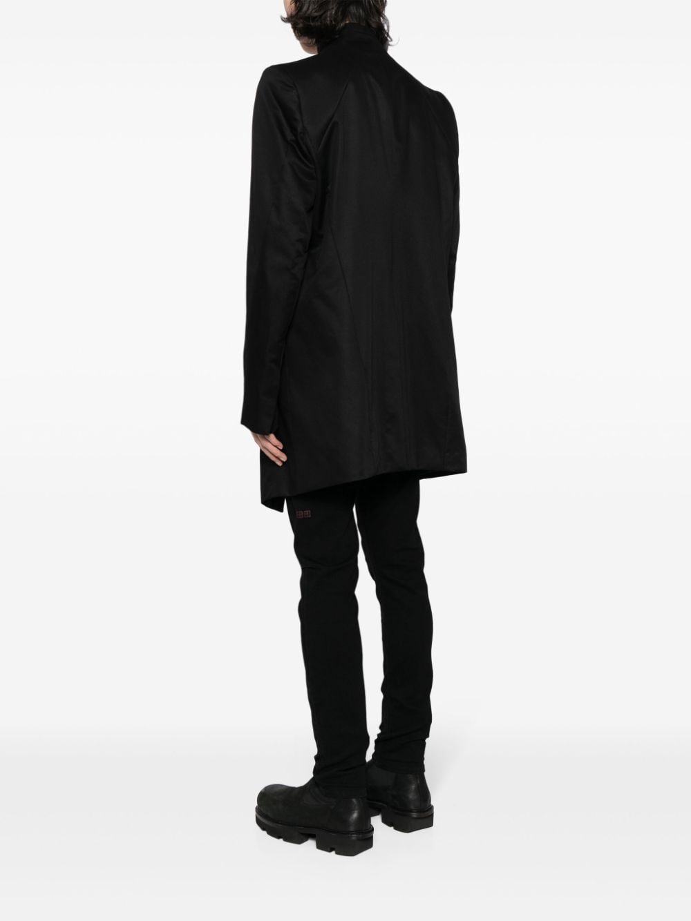 Shop Julius Prism Stand-collar Blazer In Black
