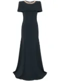Jenny Packham Nadir crystal-embellished gown - Grey
