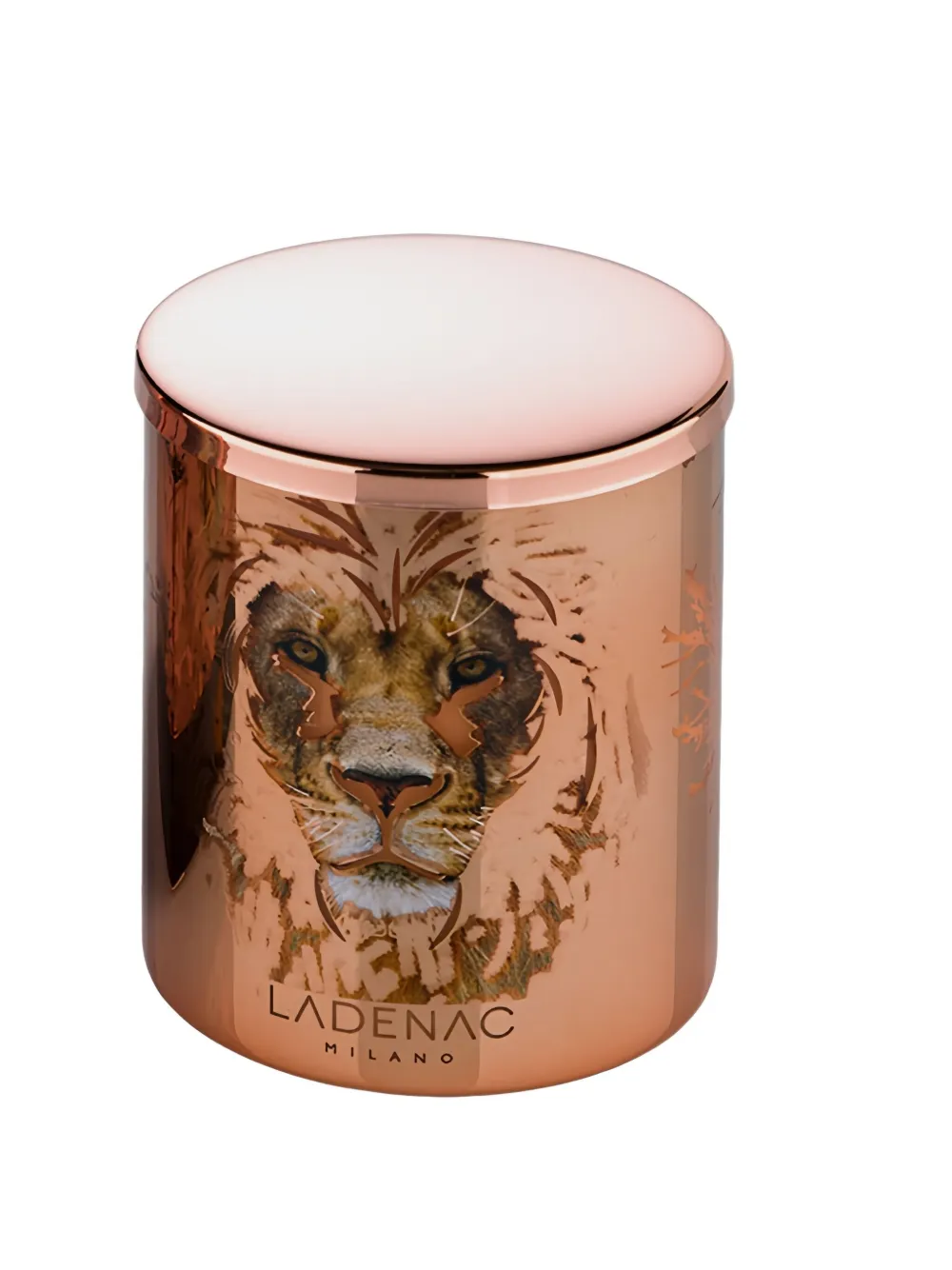 LADENAC lion-print candle (350g) - Oranje