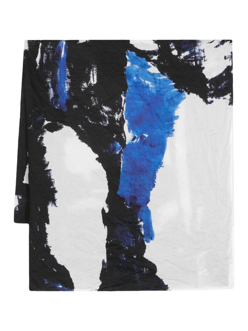 Daniela Gregis Abstract-print Cotton Scarf In Blue