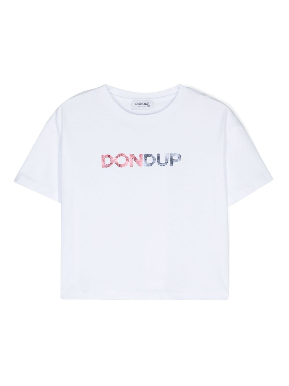 DONDUP KIDS T-shirt verfraaid met kristallen Wit