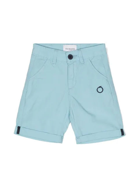 TRUSSARDI JUNIOR logo-embroidered chino shorts