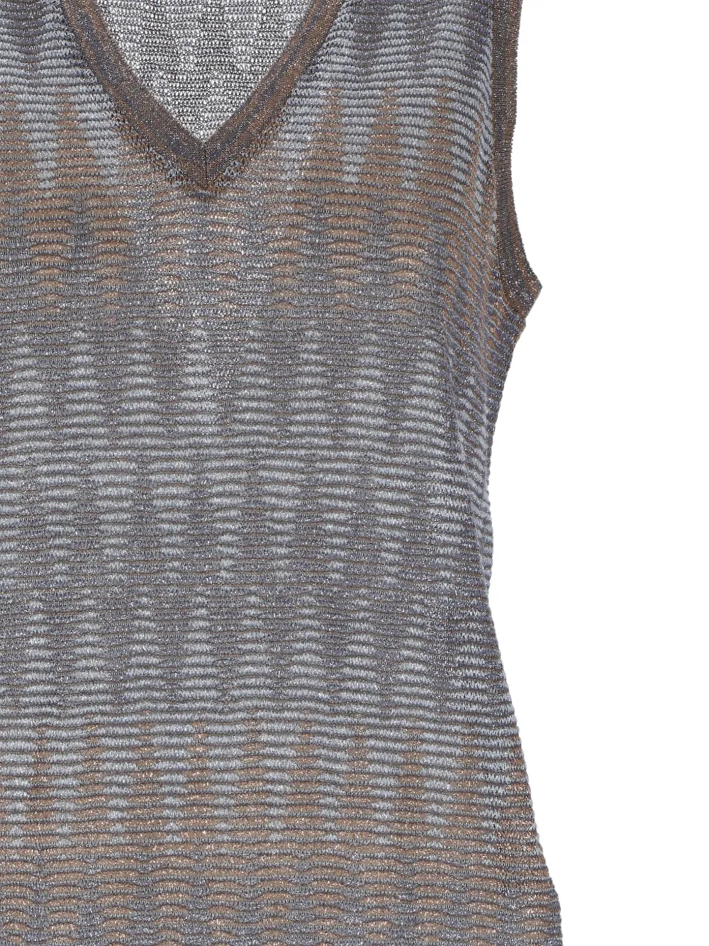 D.Exterior Top met V-hals Bruin