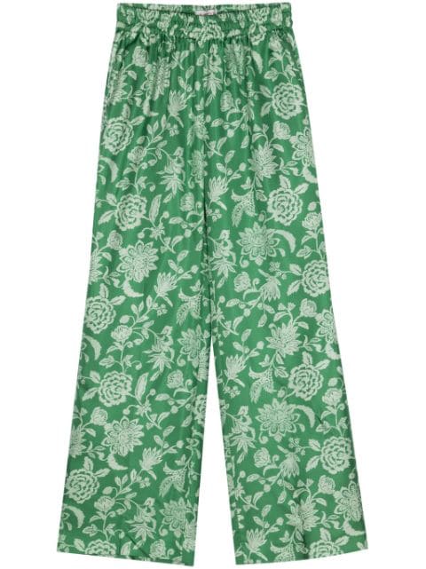Alberto Biani floral-print straight trousers
