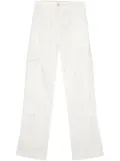 Blanca Vita Pittosforo twill straight trousers - White