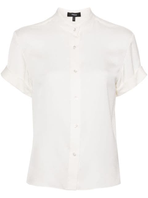 Theory silk short-sleeved shirt