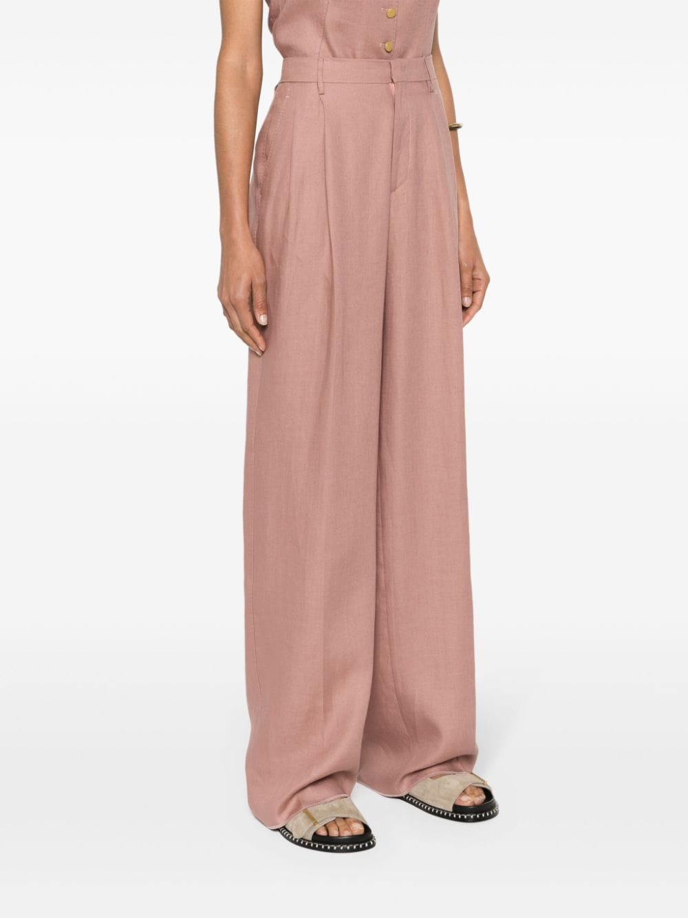 Shop Tagliatore Interlock-twill Straight Trousers In Pink