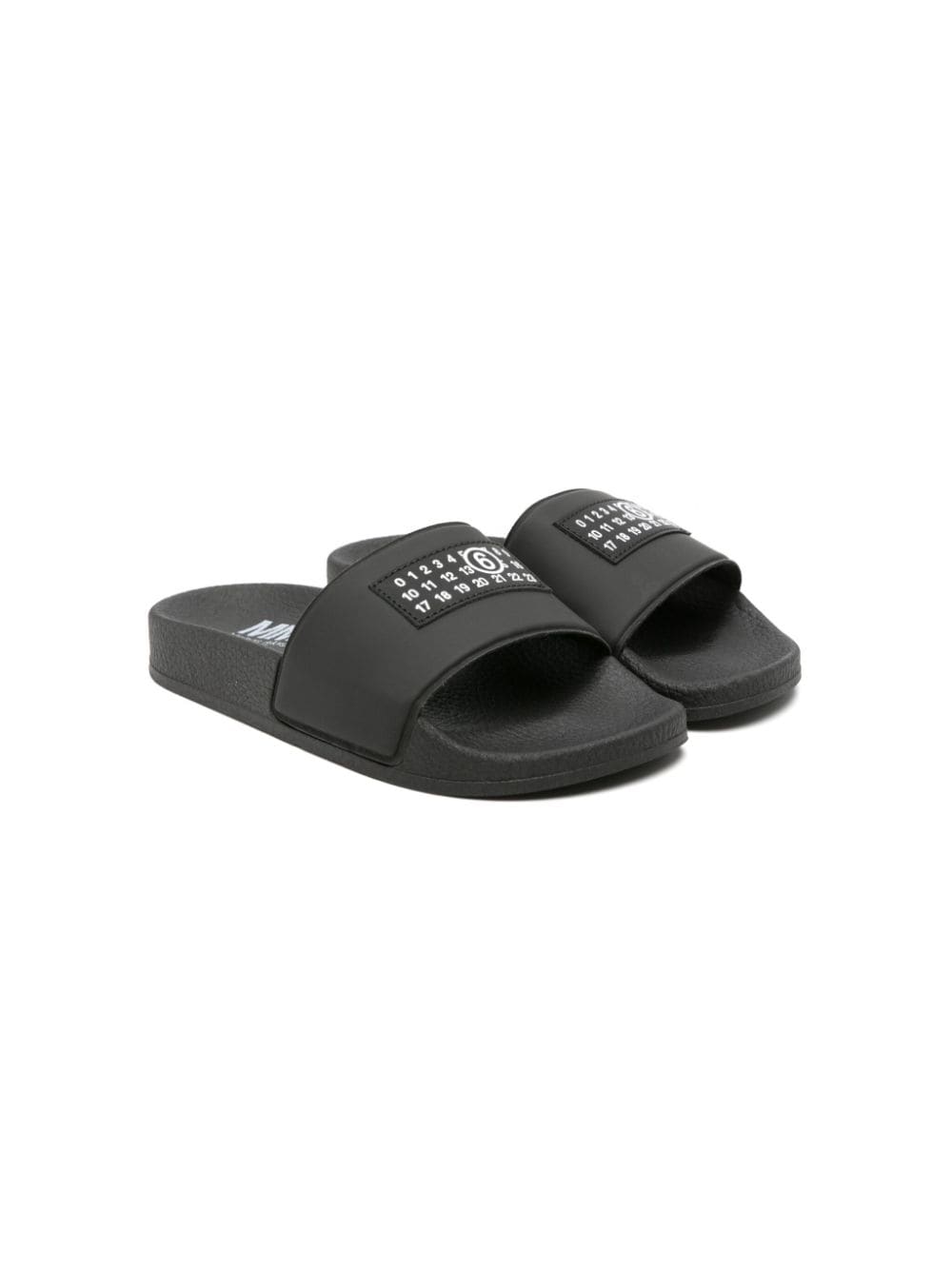 Image 1 of MM6 Maison Margiela Kids numbers-patch slides