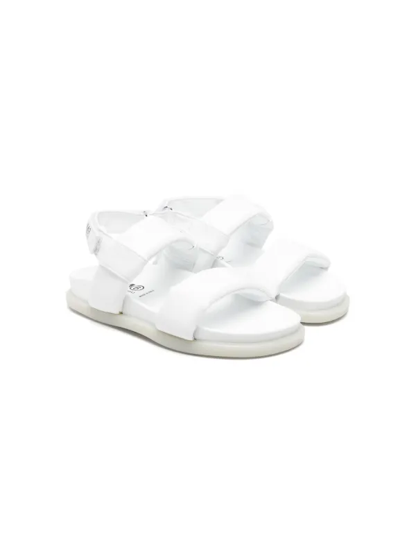 MM6 Maison Margiela Kids パデッドストラップ レザーサンダル 