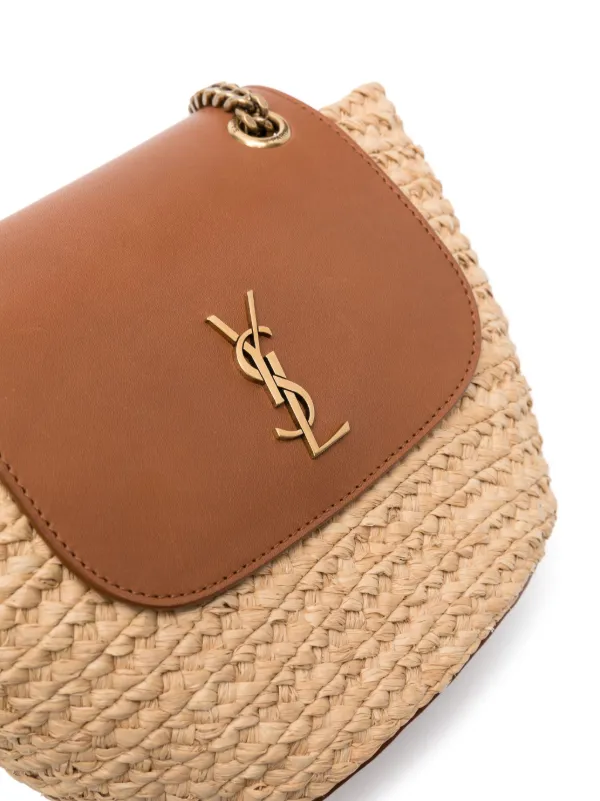 Saint Laurent Manon ラフィア ショルダーバッグ S
