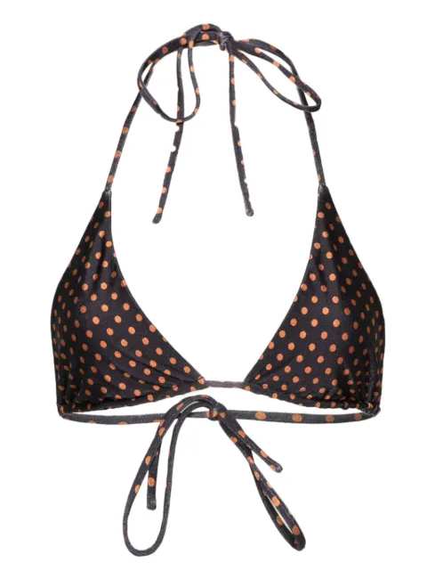 Faithfull the Brand Lattea polka-dot bikini top