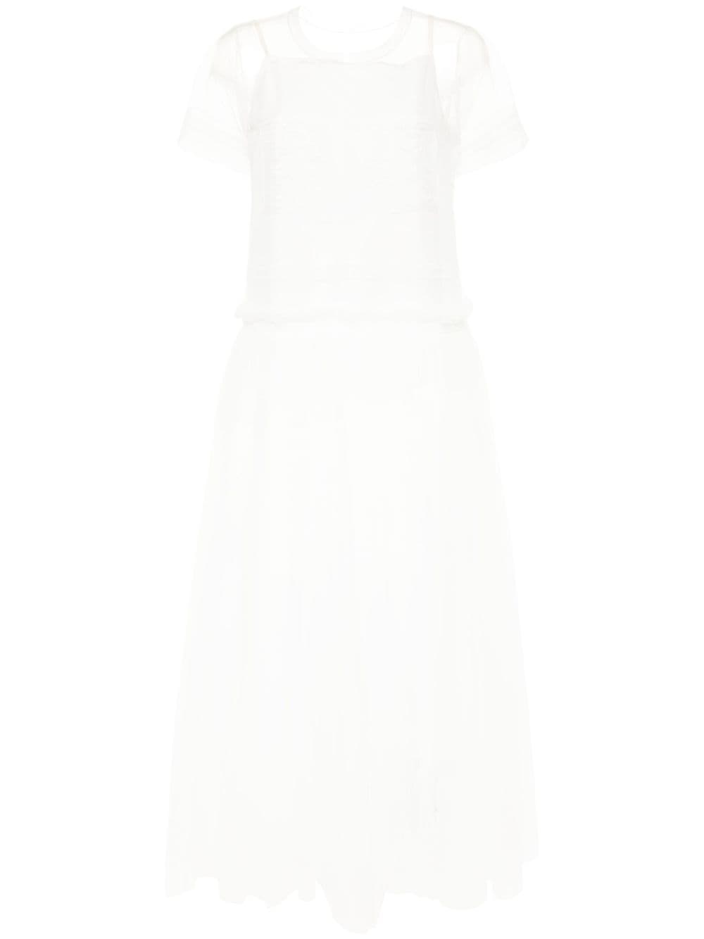Sofie D'hoore Mesh Sheer Maxi Dress In White