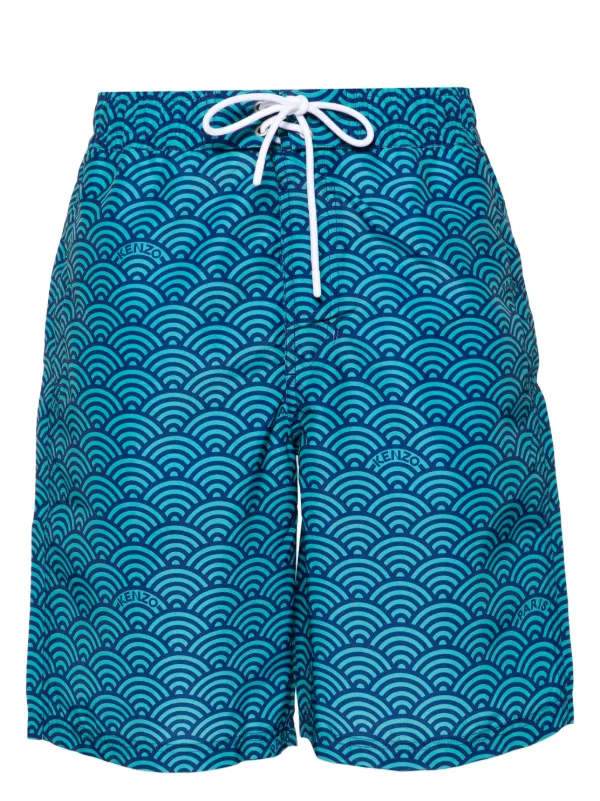 Kenzo Men s Seigaiha Print Swim Shorts