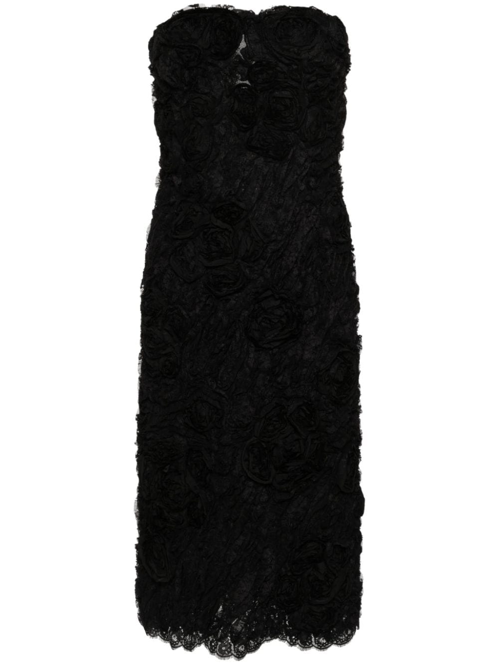 Image 1 of Ermanno Scervino strapless lace midi dress