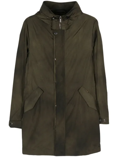 Moorer hooded midi raincoat